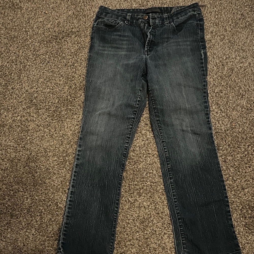 Nine West Dark Gray Straight Leg Jeans
